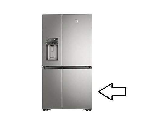Porta do Freezer Direita Inox Electrolux DQ90X A20449206  Original [1,0,0]