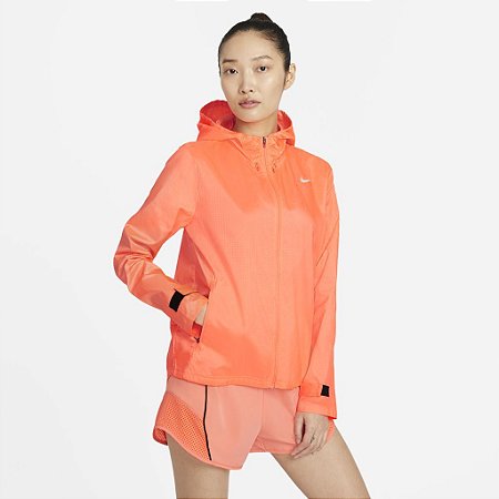 Jaqueta Corta Vento Nike Essential Feminina Laranja - Marathon Artigos  Esportivos