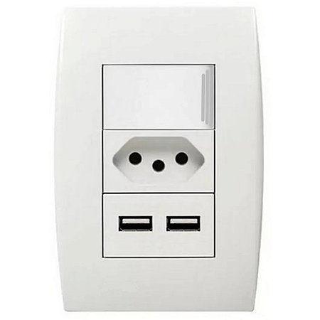 TOMADA USB PAREDE MASTER 20