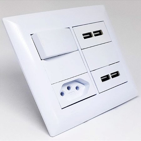 TOMADA USB PAREDE MASTER 80