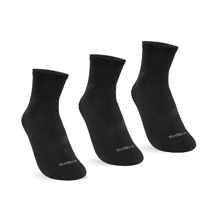 MEIA FEMININA SOQUETE KIT 3 PARES