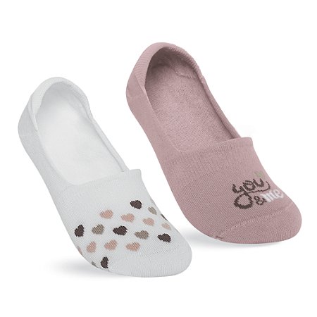 MEIA SAPATILHA INVISIVEL  - KIT 2 PARES