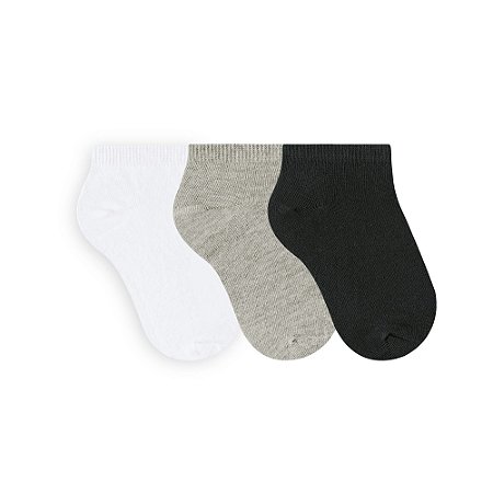 MEIA INFANTIL SAPATILHA - KIT 3 PARES