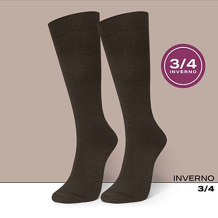 MEIA FEMININA 3/4 INVERNO