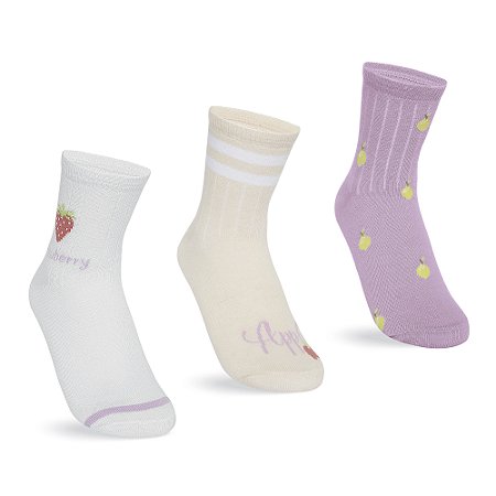 MEIA SOQUETE - KIT 3 PARES