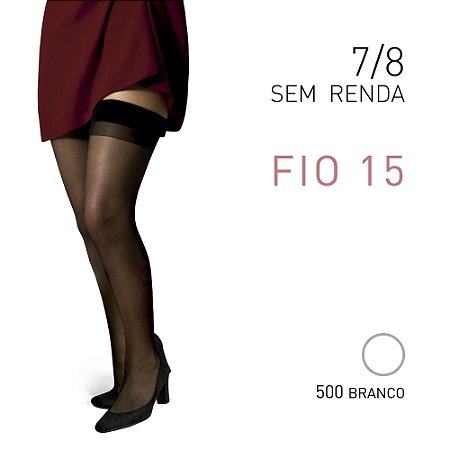 MEIA 7/8 - FIO 15 SEM RENDA