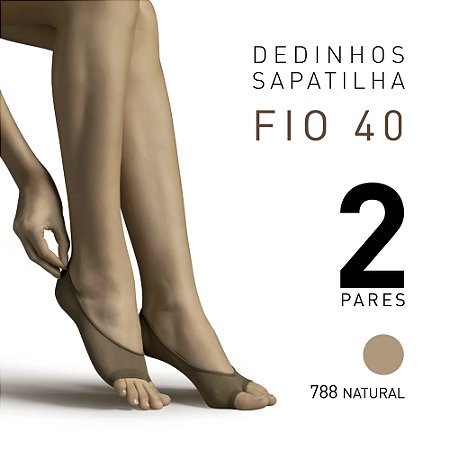 MEIA SAPATILHA DEDINHOS - FIO 40
