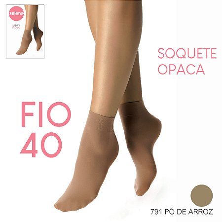 MEIA SOQUETE OPACA - FIO 40