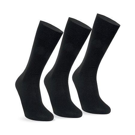 MEIA MASCULINA CLÁSSICA - KIT 3 PARES