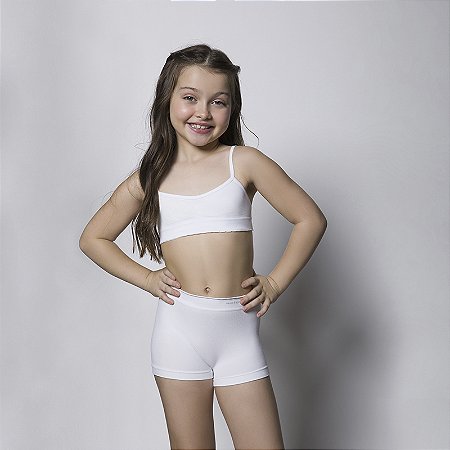 CALCINHA BOXER INFANTIL - SEM COSTURA