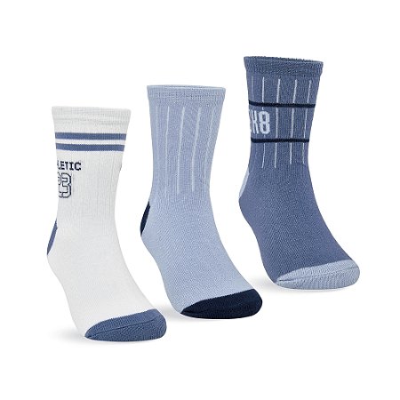 MEIA INFANTIL CANO LONGO - KIT 3 PARES