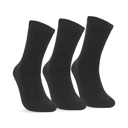 MEIA ESPORTIVA CANO LONGO - KIT 3 PARES