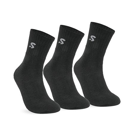 MEIA ESPORTIVA CANO CURTO  - KIT 3 PARES
