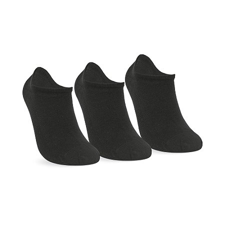 MEIA ESPORTIVA SAPATILHA - KIT 3 PARES