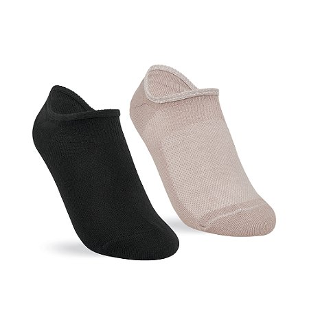 MEIA ESPORTIVA FEMININA SAPATILHA INVISIVEL  - KIT 2P