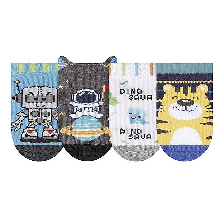 MEIA RECEM NASCIDO - BLISTER MENINOS