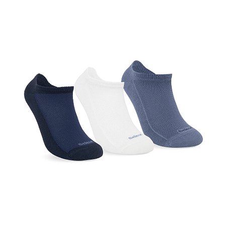 MEIA ESPORTIVA SAPATILHA - KIT 3P