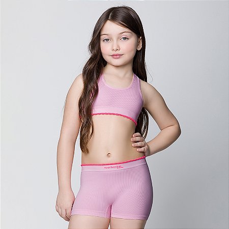 CALCINHA BOXER INFANTIL SEM COSTURA