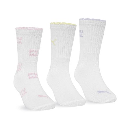 MEIA CANO LONGO INFANTIL - KIT 3 PARES