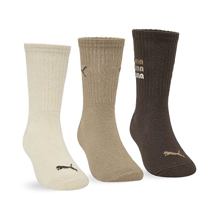 MEIA CANO LONGO INFANTIL - KIT 3 PARES