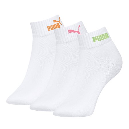 MEIA CANO BAIXO ESPORTIVA FEMININA - KIT 3 PARES