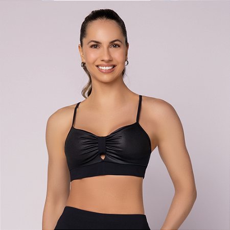 TOP COM RECORTE CIRRE E BOJO - FITNESS