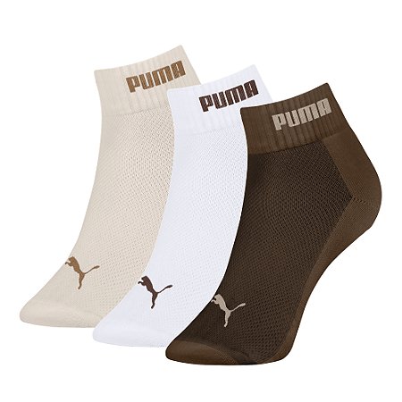 MEIA CANO BAIXO ESPORTIVA FEMININA KIT 3 PARES - PUMA