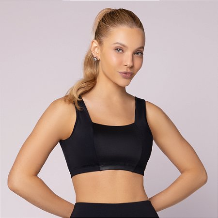 TOP COM BOJO E RECORTE CIRRE - FITNESS