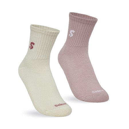 MEIA ESPORTIVA FEMININA CANO CURTO  - KIT 2P