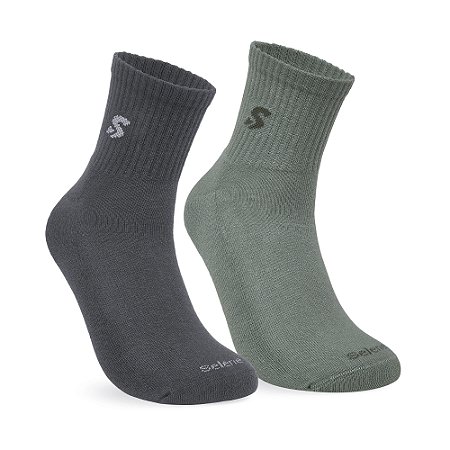 MEIA ESPORTIVA CANO CURTO KIT 2P