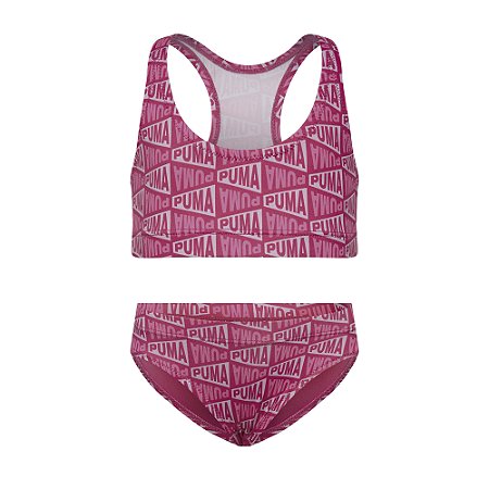 CONJUNTO TOP NADADOR E CALCINHA ESTAMPADO INFANTIL - PUMA