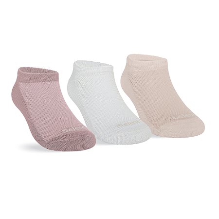 MEIA INFANTIL SAPATILHA - KIT 3 PARES