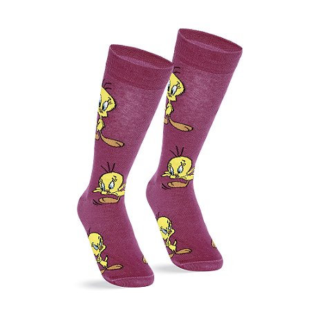 MEIA FEMININA CANO LONGO STREET  - LOONEY TUNES