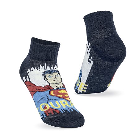 MEIA INFANTIL CANO BAIXO - SUPERMAN