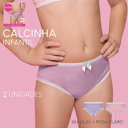 CALCINHA INFANTIL - KIT 2 UNIDADES