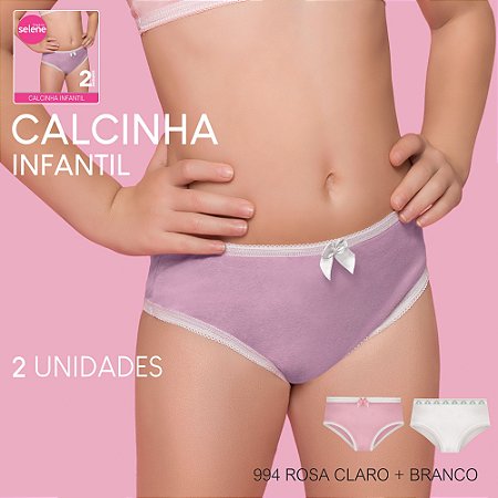 CALCINHA INFANTIL - KIT 2 UNIDADES