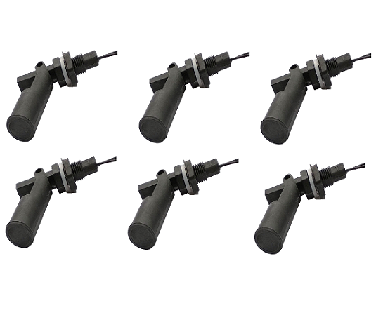 Kit 6 Mini Boia Elétrica Sensor Nível Água Aquário Tanque Peixe