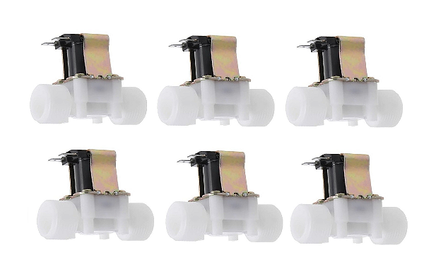 Kit 6 Válvula Solenoide 3/4" para Irrigação Ducha e Pia 220V