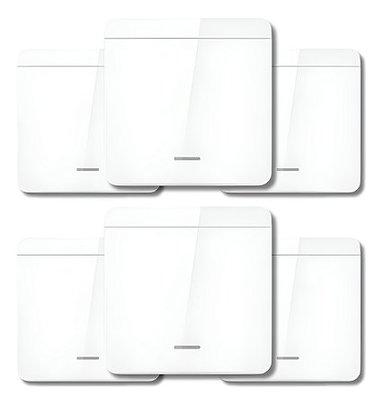 Interruptor Sem Fio 1 Tecla RF433MHz para Sonoff - 6 Unidades