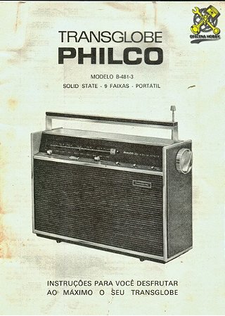 manual e Esquema Philco Ford Transglobe B 481 Calibragem E Concerto