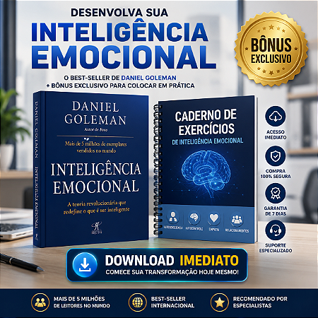 Ebook Inteligência Emocional – Daniel Goleman + Bônus Caderno de Exercícios (Download Imediato)