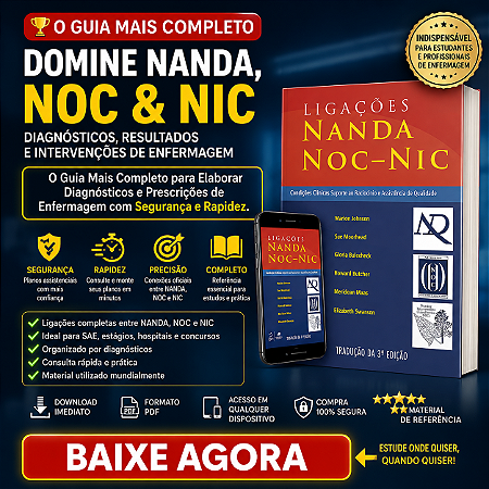 Ebook Ligações NANDA, NOC & NIC | Marion Johnson et al. | 3ª Edição | PDF Digital