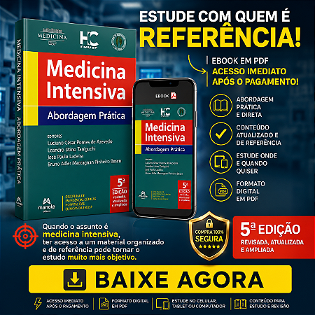 Ebook Medicina Intensiva: Abordagem Prática — 5ª Edição | PDF Digital