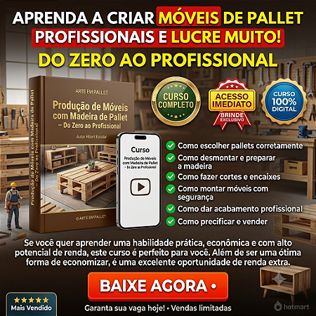Curso de Móveis com Pallet | Projetos Passo a Passo | Material Digital