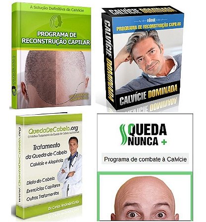 Programa de Reconstrução Capilar – Queda & Calvície (17 Ebooks PDF