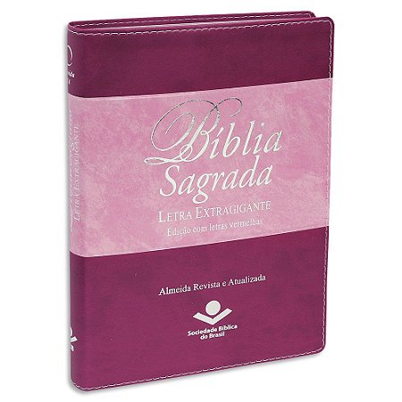 Bíblia Sagrada Letra ExtraGigante Rosa e Uva