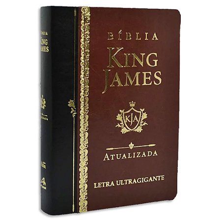 Bíblia King James Atualizada Marrom e Preto Ultra Gigante