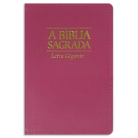 Bíblia ACF Letra Gigante capa Pink Luxo