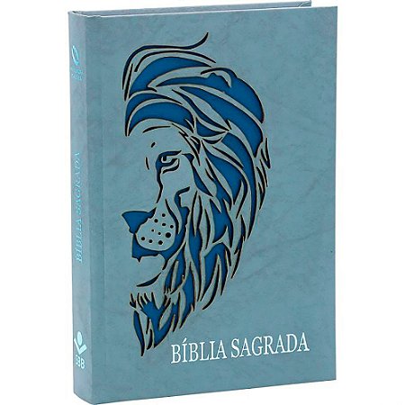 NAA Bíblia Letra Grande capa Leao Azul