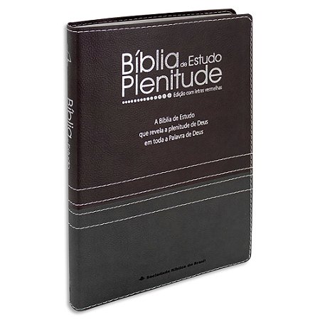 Biblia de Estudo Plenitude Preta e Vinho